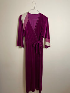 Velour Wrap Dress 70s