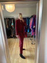 Load image into Gallery viewer, Red Black Checkered Blazer