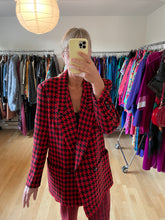 Load image into Gallery viewer, Red Black Checkered Blazer