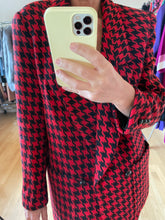 Load image into Gallery viewer, Red Black Checkered Blazer