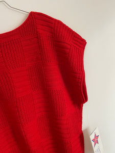 Red Knit Vest