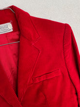 Load image into Gallery viewer, Red Corduroy Blazer