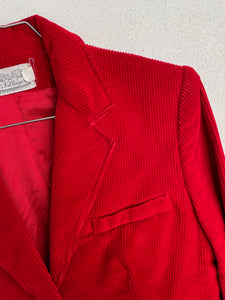 Red Corduroy Blazer