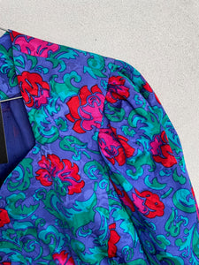 Floral Print Silk Jacket