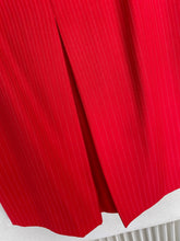 Load image into Gallery viewer, Red Pleat Pin Stripe Skirt