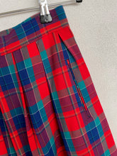 Load image into Gallery viewer, Red Checkered Pendleton Wool Midi Skirt