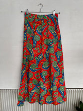 Load image into Gallery viewer, Seersucker Maxi Print 70s Skirt