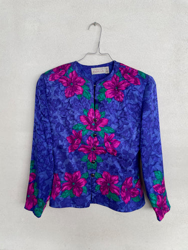 Floral Print Silk Jacket