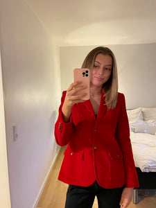 Red Corduroy Blazer