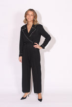 Load image into Gallery viewer, Black Studded Trim Jumpsuit