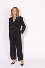 Load image into Gallery viewer, Black Studded Trim Jumpsuit