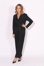 Load image into Gallery viewer, Black Studded Trim Jumpsuit