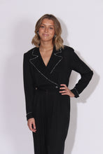 Load image into Gallery viewer, Black Studded Trim Jumpsuit