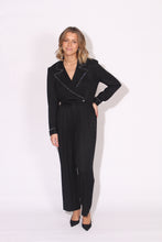 Load image into Gallery viewer, Black Studded Trim Jumpsuit