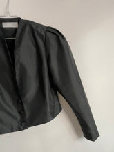 Load image into Gallery viewer, Black Power Shoulder Bolero Jacket