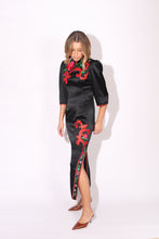 Load image into Gallery viewer, Black Floral Appliqué Dress