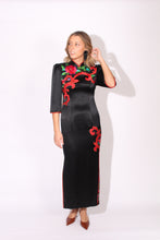 Load image into Gallery viewer, Black Floral Appliqué Dress