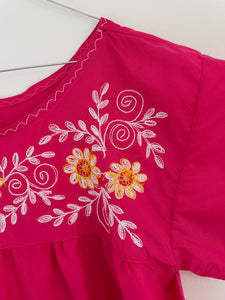 Pink Embroidery Lounge Dress