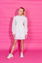 Load image into Gallery viewer, Cute Floral Ruffles Mini 60s Dress