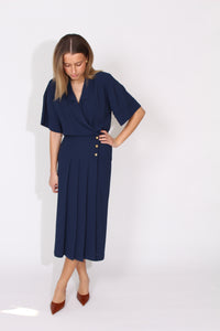 Navy Blue Midi Dress