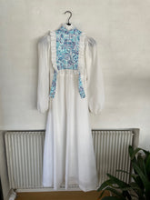 Load image into Gallery viewer, White Ruffles Embroidery Maxi Dress