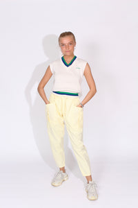 Pale Yellow Side Pocket Pants