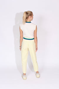 Pale Yellow Side Pocket Pants