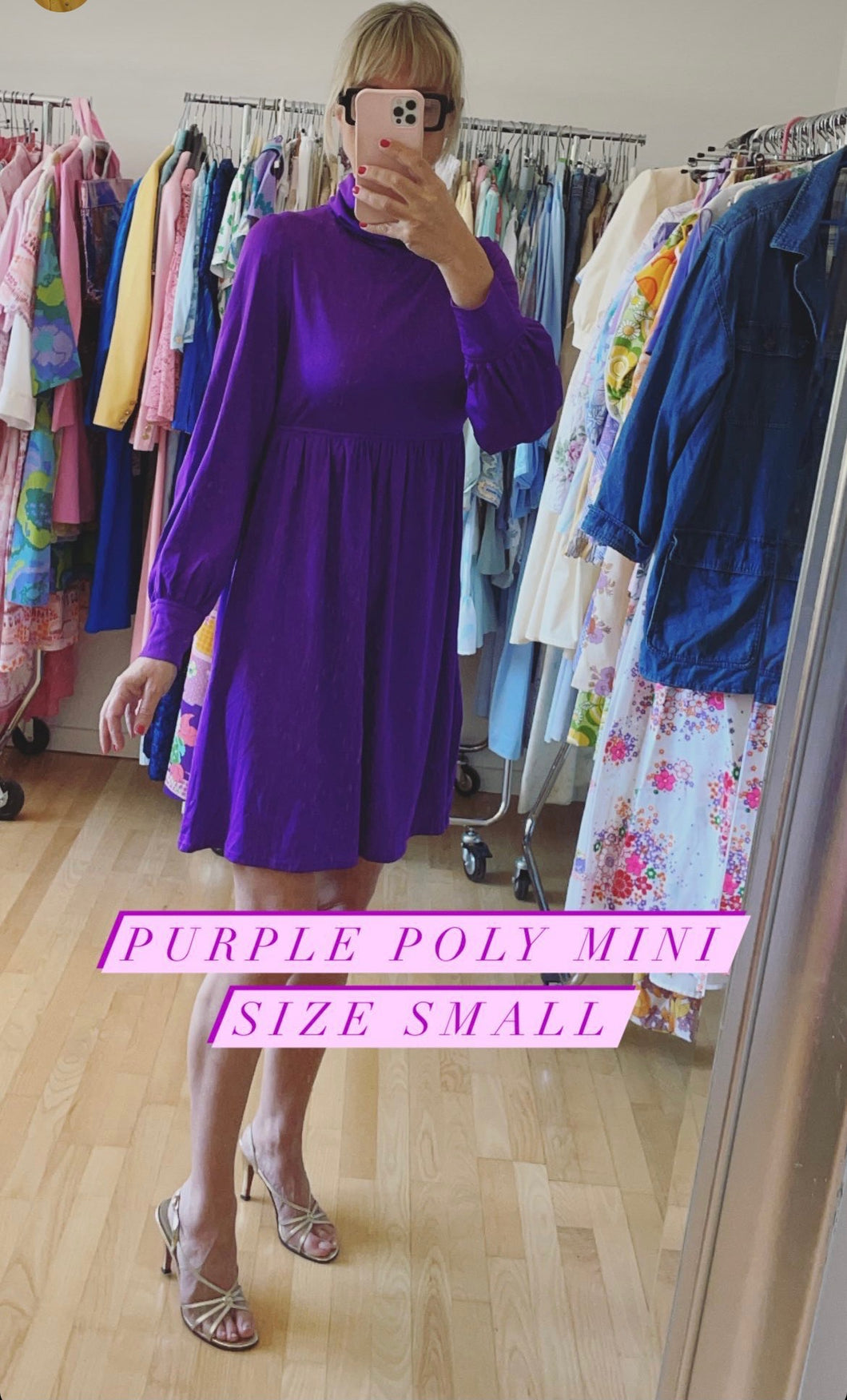 Pretty Purple Polyester Dress