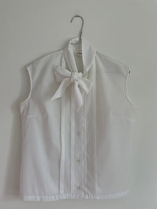 Sleeveless Tie Bow Shirt