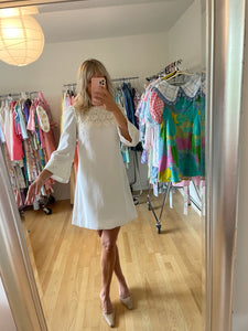 Short White Lace A-Line Dress