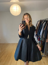 Load image into Gallery viewer, Black Silk Cocktail Dress