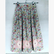 Load image into Gallery viewer, Floral Print Patchwork Midi Skirt