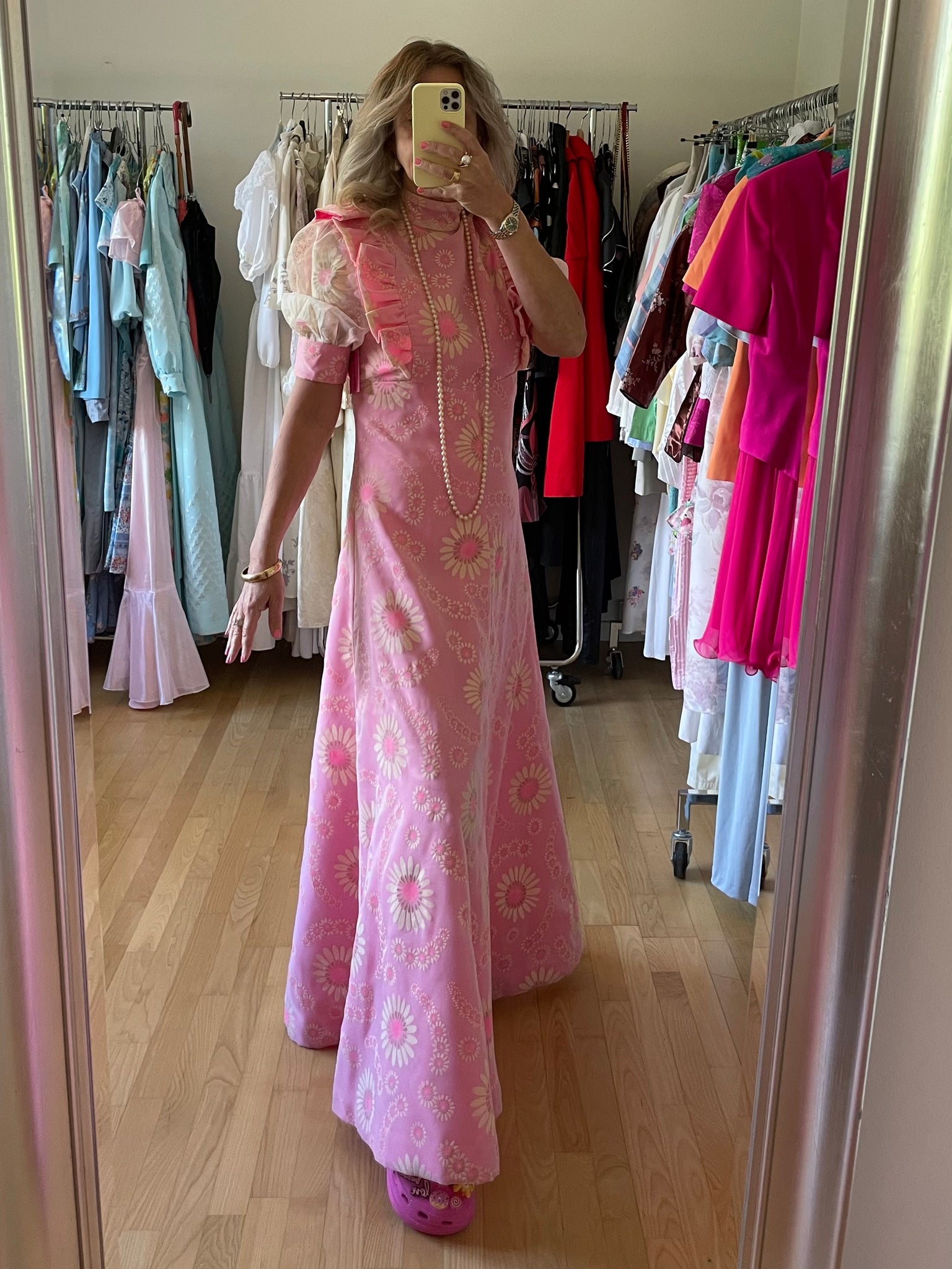 bubblegum pink maxi dress Clarisse 810180 Bubblegum Pink Prom Dress