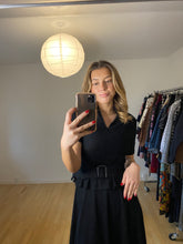Load image into Gallery viewer, Black Knit Dress Peplum