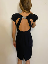 Load image into Gallery viewer, Black Dress with Rhinestone Hooks