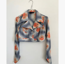 Load image into Gallery viewer, Cropped Poly Shirt Jacket