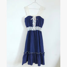 Load image into Gallery viewer, Polka Dot and Lace Ruffles Dress