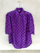 Load image into Gallery viewer, Purple Polka Dot 80s Shirt