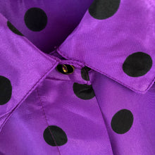 Load image into Gallery viewer, Purple Polka Dot 80s Shirt