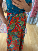 Load image into Gallery viewer, Seersucker Maxi Print 70s Skirt