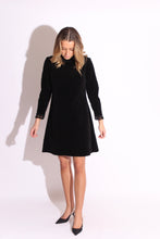 Load image into Gallery viewer, Black Velvet 60s Dress