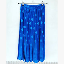 Load image into Gallery viewer, Blue Midi Skirt 80s