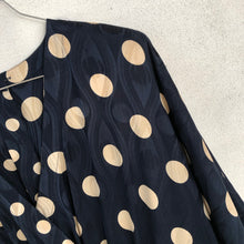 Load image into Gallery viewer, Polka Dot 80s Silk Dress