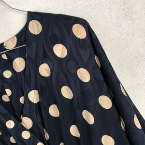 Polka Dot 80s Silk Dress