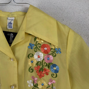 Embroidered Pastel Yellow Shirt