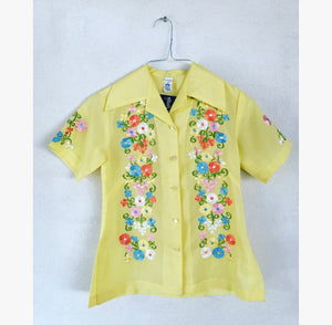 Embroidered Pastel Yellow Shirt