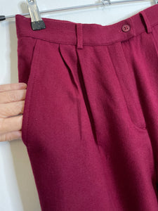 Burgundy Wool Slacks