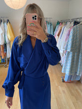 Load image into Gallery viewer, Etienne Aginer 80s Blue Wool Dress