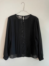 Load image into Gallery viewer, Black Semi Sheer Shirt