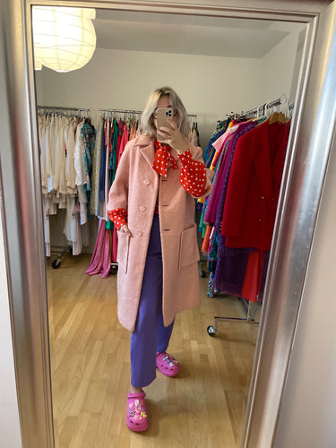 Baby Pink Wool Coat